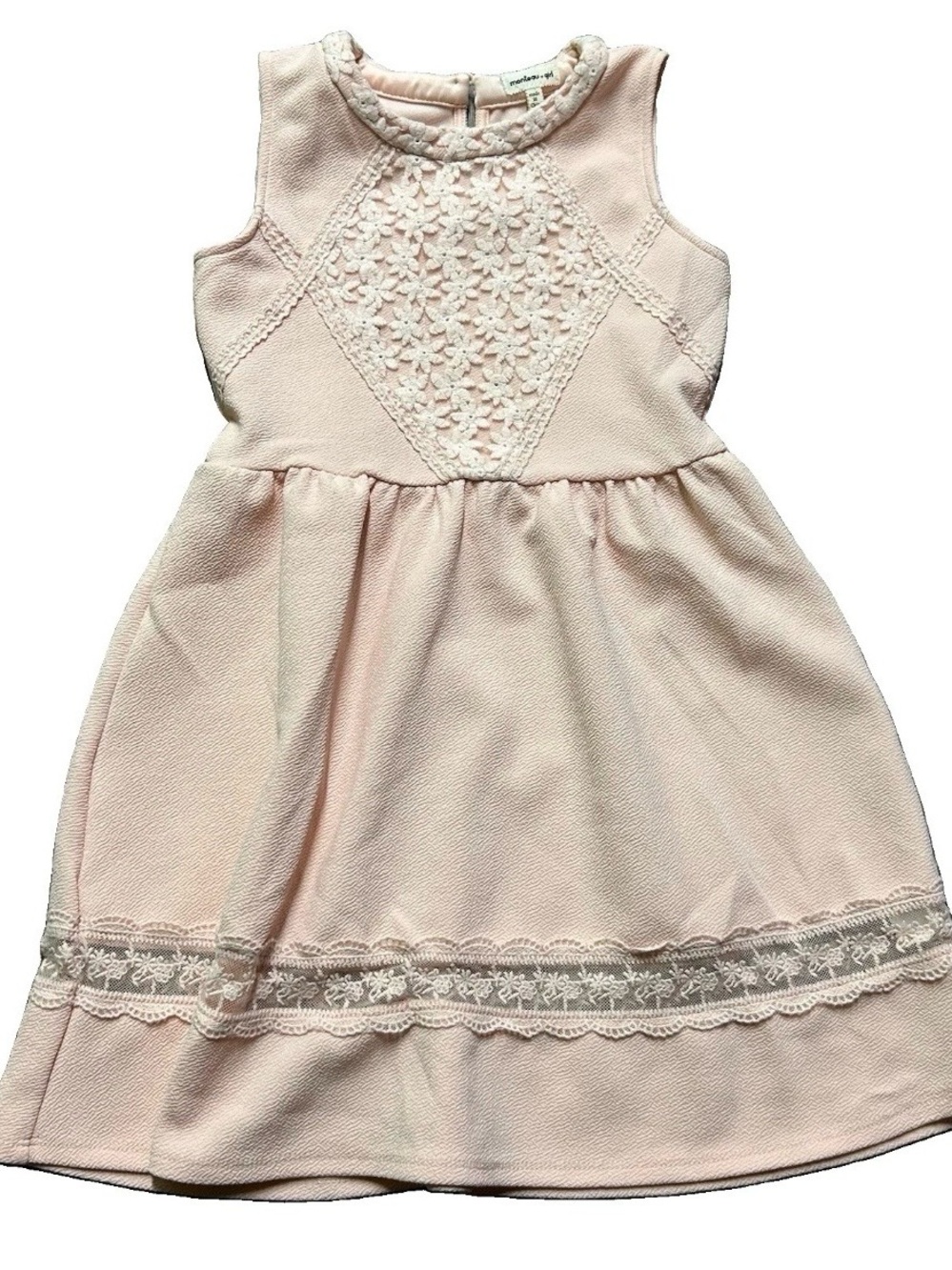 Girl’s Monteau Girl Pink Semi Formal Tank Top Dress Size 10/12